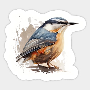 Nuthatch Bird On A Tree Branch 7.0 Sticker